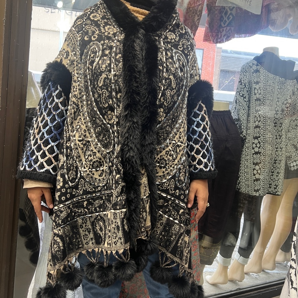 Elegant Black and White Women's Sweater